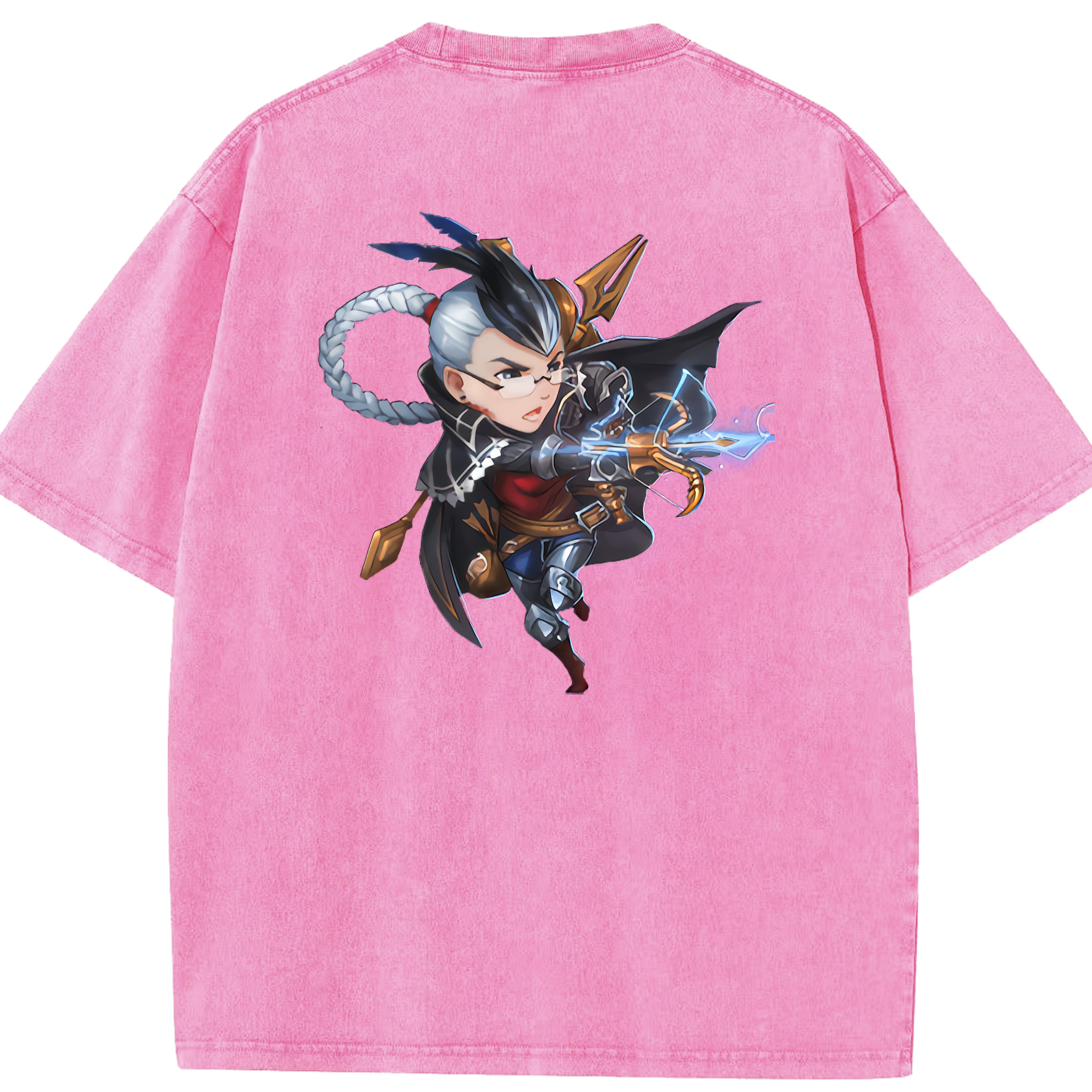 リーグ・オブ・レジェンド League of Legends LOL 綿100% ヴィンテージ風 半袖Tシャツ（背面プリント）